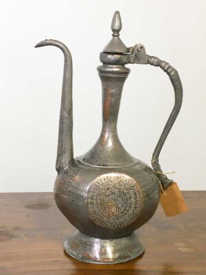 Antica brocca rame stagnato turca-persiana XIX sec