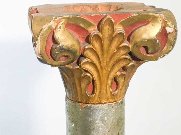 Coppia colonne antiche in legno del XVIII secolo - immagine 3