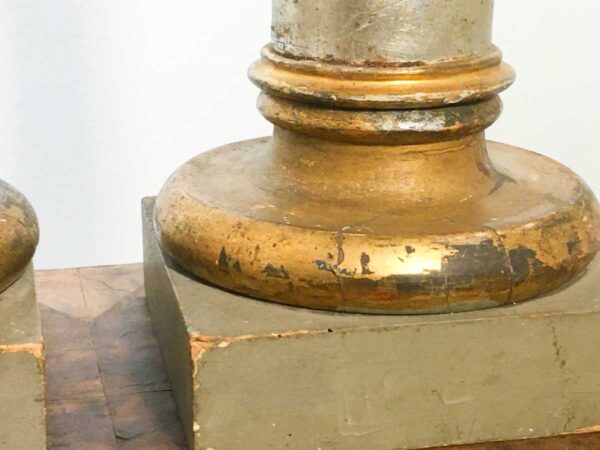 Coppia colonne antiche in legno del XVIII secolo - immagine 4