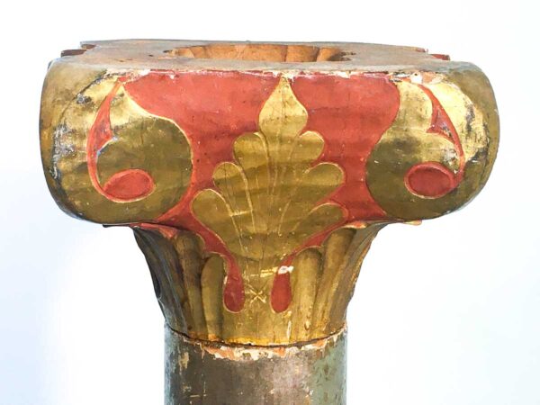 Coppia colonne antiche in legno del XVIII secolo - immagine 6