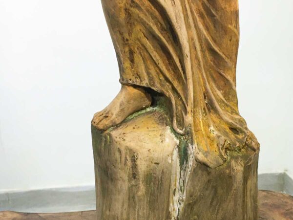 Antica scultura statua in terracotta periodo liberty - immagine 5