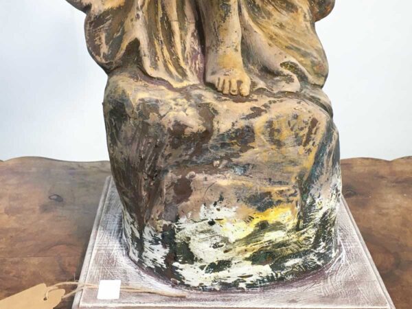 Antica scultura statua in terracotta del periodo liberty - immagine 6