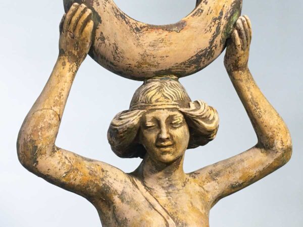 Antica scultura statua in terracotta del periodo liberty - immagine 3
