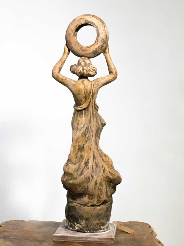 Antica scultura statua in terracotta del periodo liberty - immagine 4