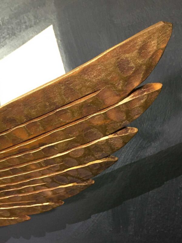 Scultura in legno aquila intagliata a mano - immagine 5