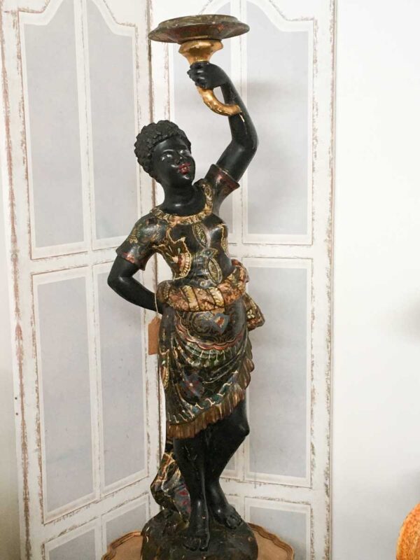 Antica scultura in legno Moro veneziano