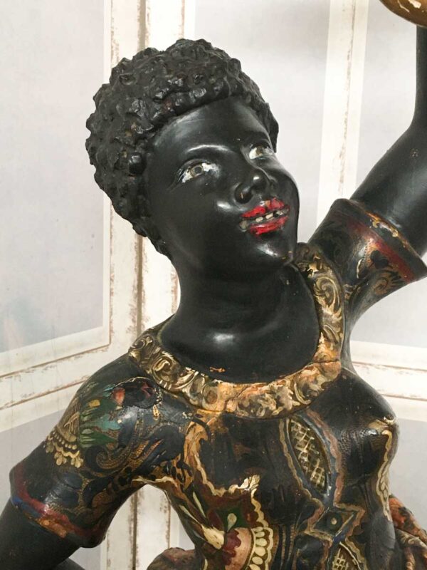 Antica scultura in legno Moro veneziano - immagine 2