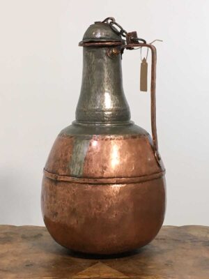 Brocca antica acqua rame con stagno