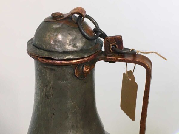 Brocca antica acqua rame con stagno - immagine 3