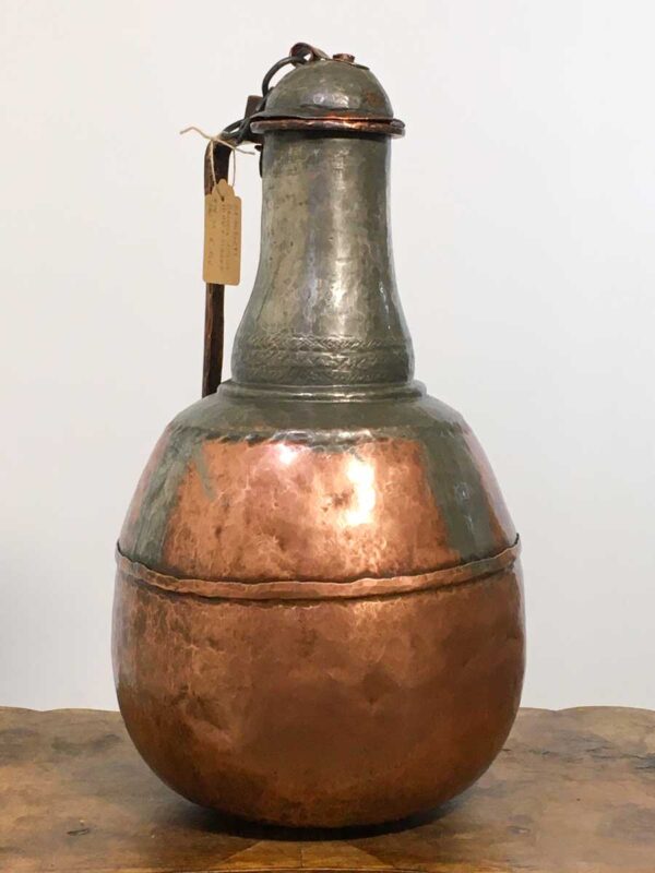 Brocca antica acqua rame con stagno - immagine 2