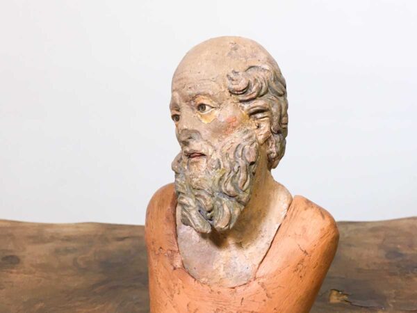 Scultura presepe napoletano XVIII secolo occhi di vetro - immagine 3