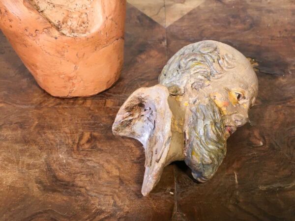 Scultura presepe napoletano XVIII secolo occhi di vetro - immagine 4