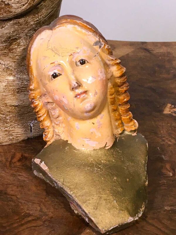 Scultura terracotta presepe napoletano XVIII secolo occhi di vetro - immagine 3