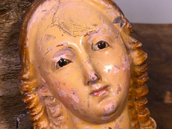 Scultura terracotta presepe napoletano XVIII secolo occhi di vetro - immagine 5