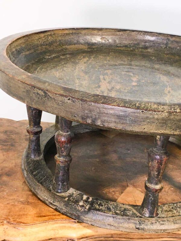 Vassoio piatto in legno da tavola orientale antico - immagine 4