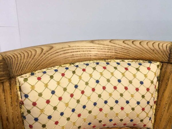 Sedia in rovere a pozzetto seduta e spalliera nuove, periodo liberty - immagine 4