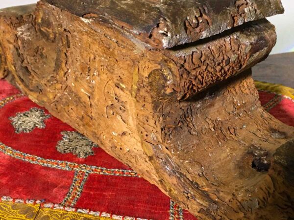 Alzata realizzata da porta palme antico ed  elemento di decoro - immagine 3