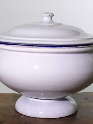 Zuppiera in metallo smaltato vintage SMI