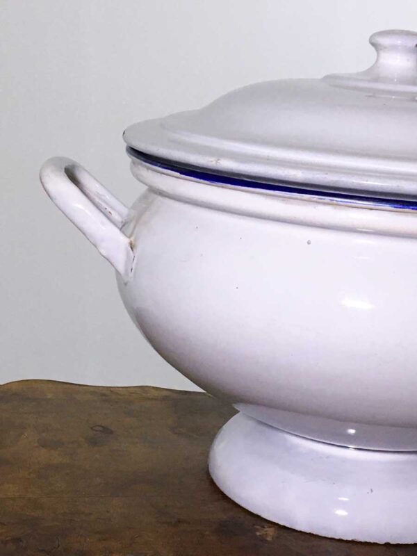 Zuppiera in metallo smaltato vintage SMI - immagine 2