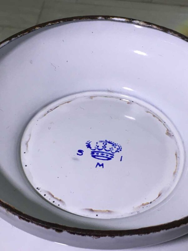 Zuppiera in metallo smaltato vintage SMI - immagine 4
