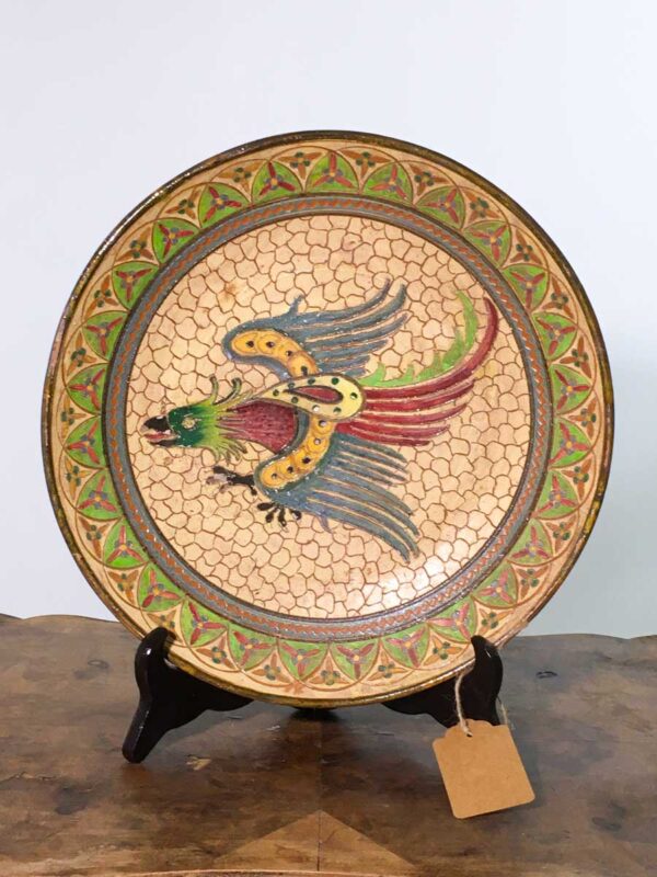 Piatto in terracotta collezione Montopoli Arno decortato