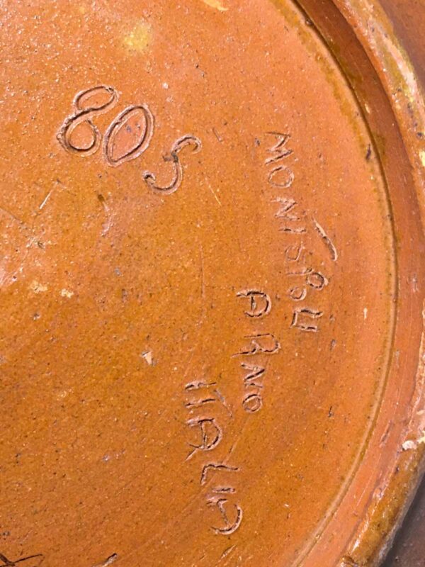 Piatto in terracotta collezione Montopoli Arno decortato - immagine 3
