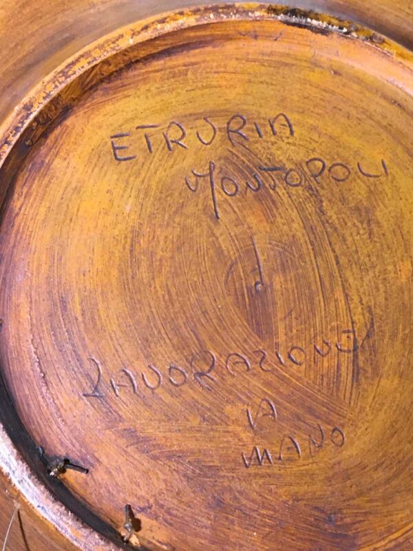 Piatto decorato in terracotta collezione Montopoli Arno - immagine 3