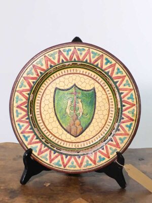 Piatto con decoro in terracotta collezione Montopoli Arno