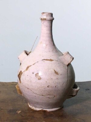Fiaschetta terracotta del pellegrino invetriata