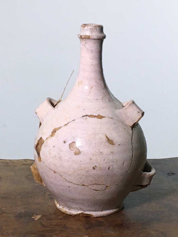 Fiaschetta terracotta del pellegrino invetriata