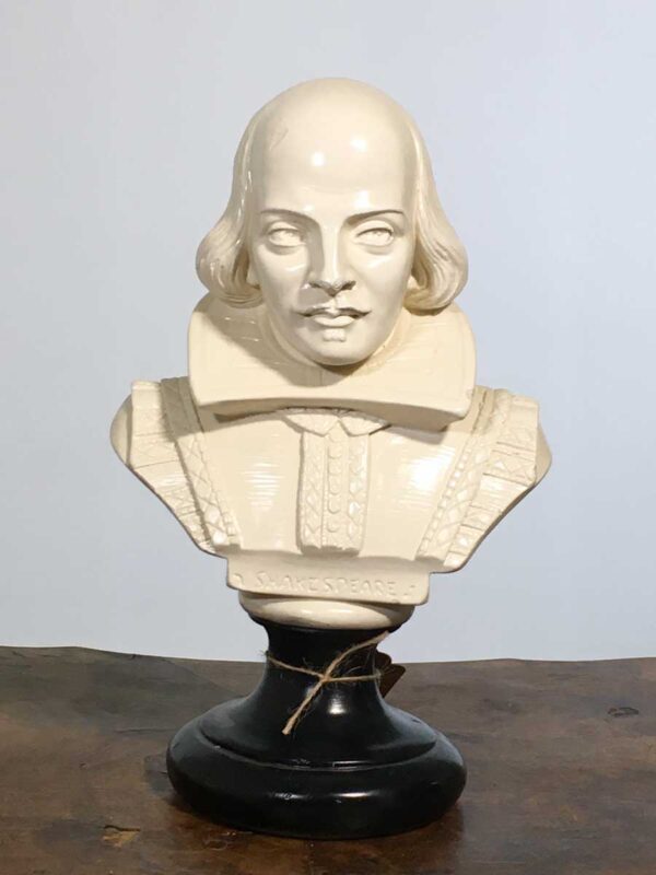 Statua busto in gesso raffigurante Shakespeare