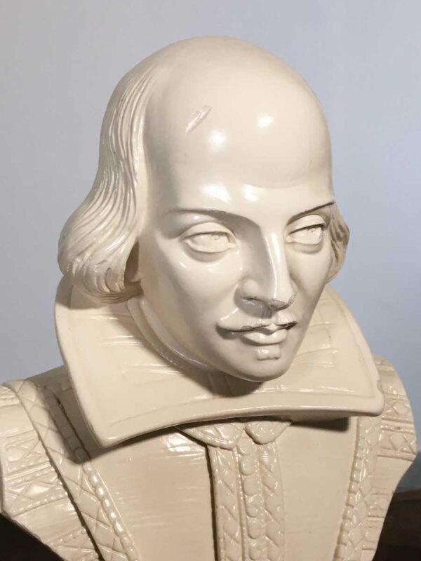 Statua busto in gesso raffigurante Shakespeare - immagine 3