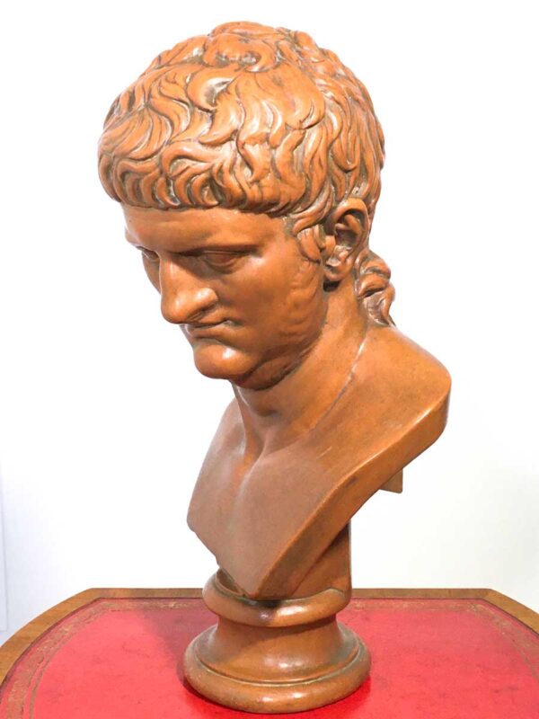 Statua busto in terracotta di Nerone copia musei capitolini - immagine 2