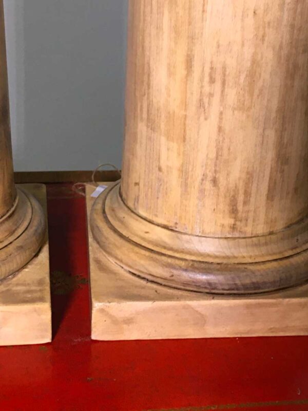 Coppia colonne antiche in legno - immagine 3