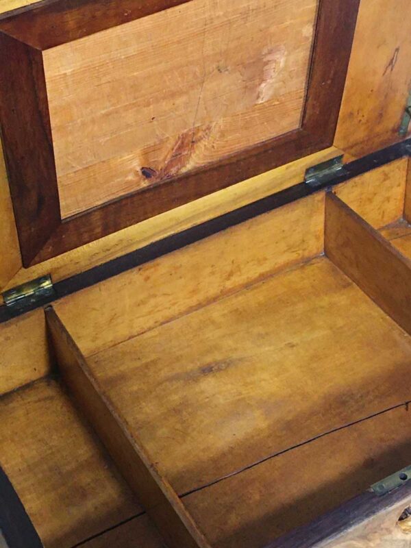 Tavolino da lavoro antico con gambe a rocchetto legno naturalizzato - immagine 4