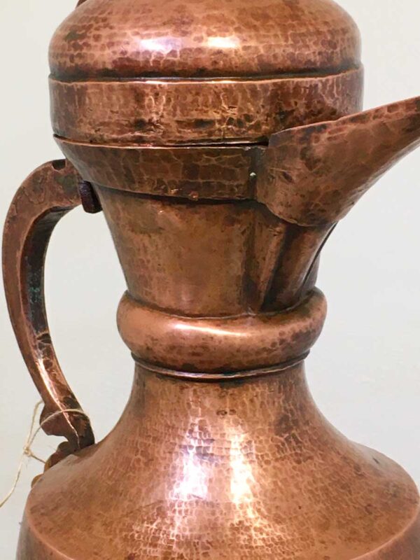 Brocca antica in rame contenitore acqua mediorientale - immagine 5