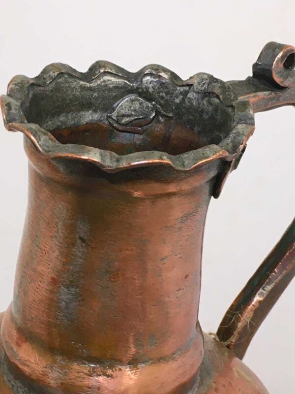 Brocca antica in rame versatoio acqua XIX secolo - immagine 2