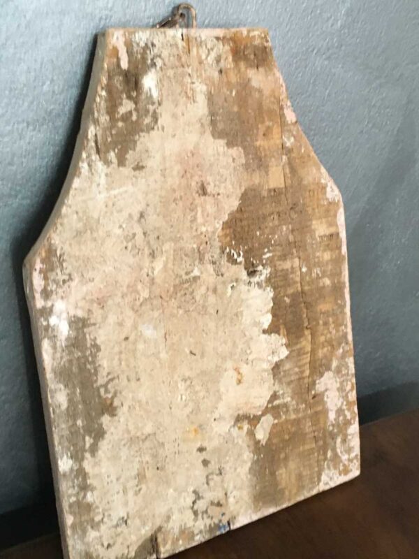 Quadro su legno e gesso con decoro religioso Faenza 1850 - immagine 4