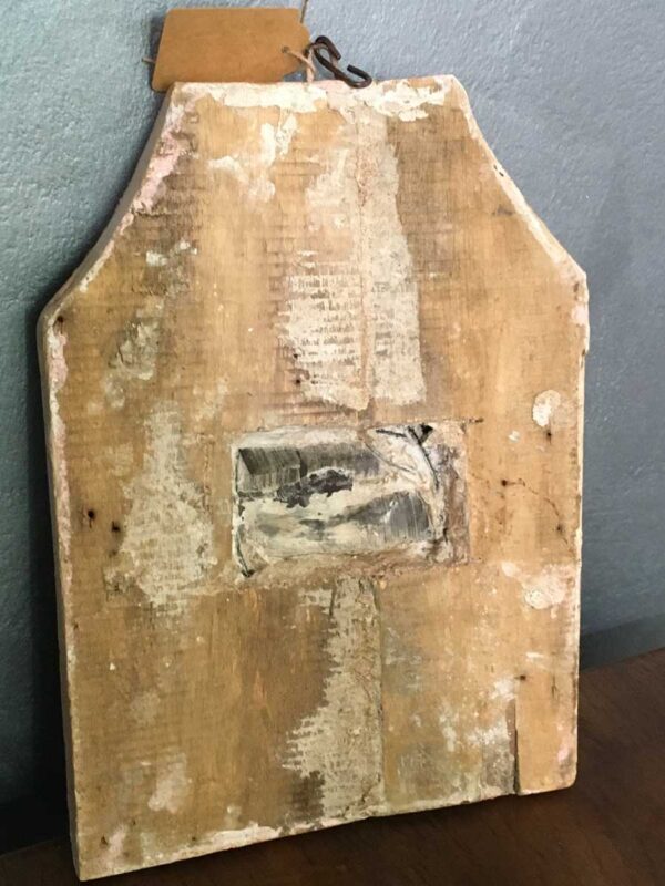 Quadro su legno e gesso decorato religioso Faenza 1850 - immagine 3