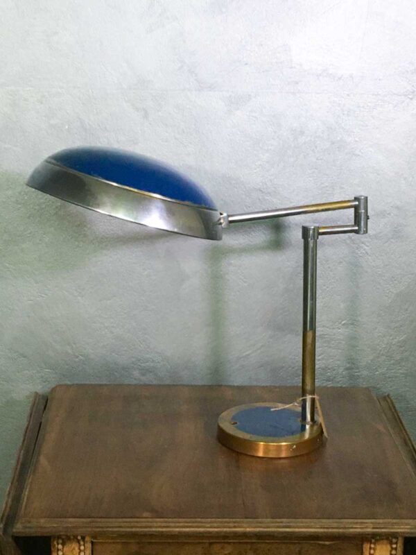 Lampada da tavolo design anni '60 cromata snodabile