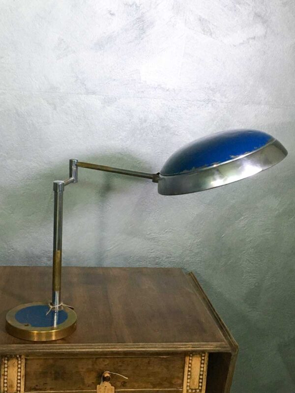 Lampada da tavolo design anni '60 cromata snodabile - immagine 2