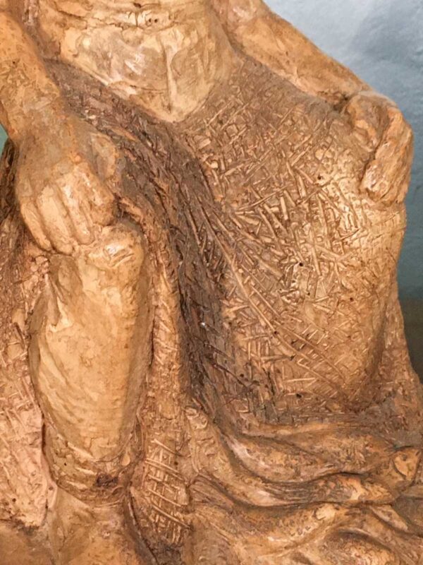 Scultura terracotta “Il pescatore” firmata - immagine 3