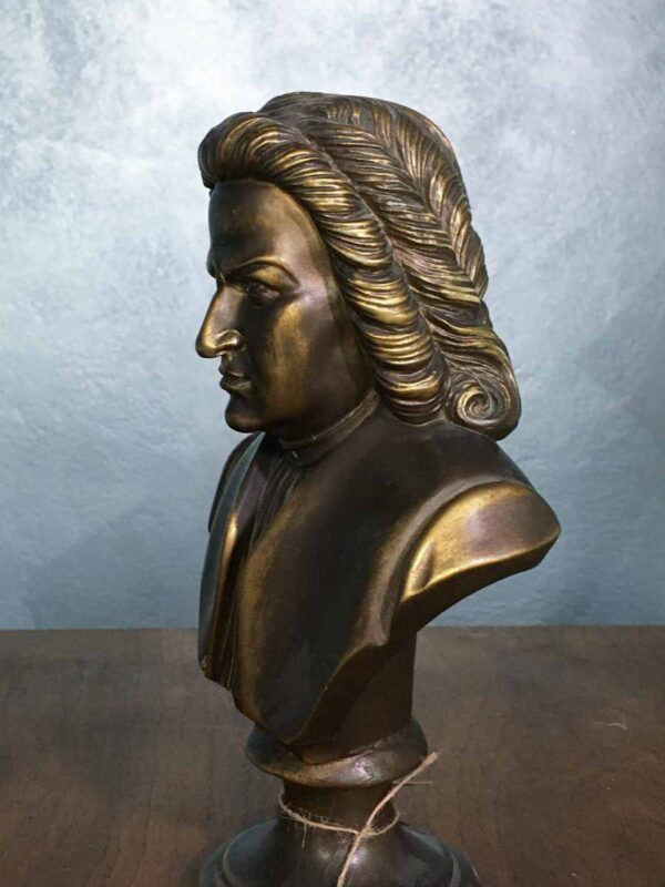 Busto polvere di marmo Bach autore A. Giannelli - immagine 2