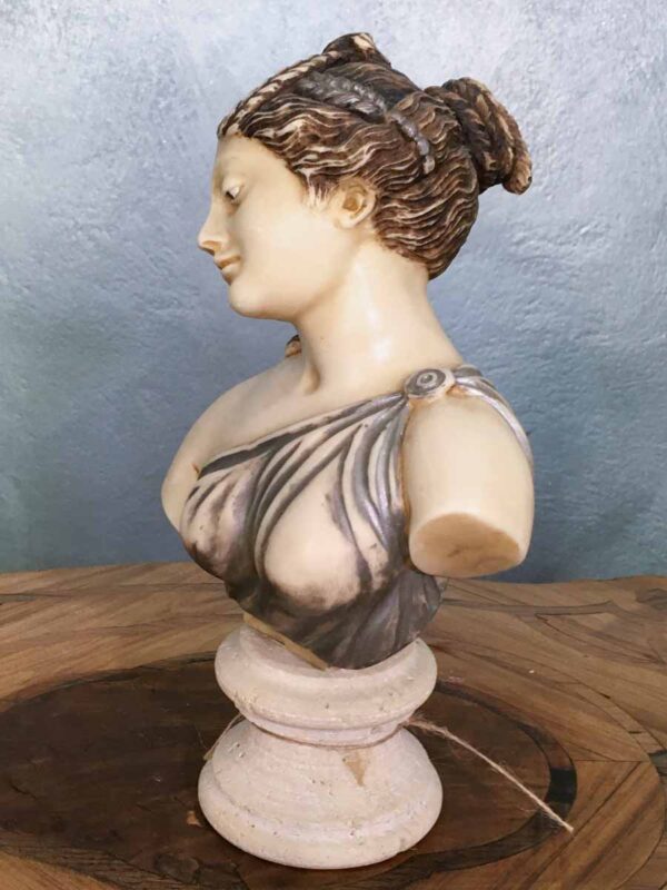 Busto statua in polvere di marmo autore Giuseppe Bessi - immagine 2
