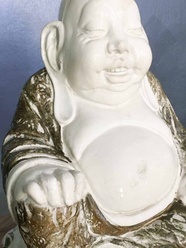 Statua Buddha felice in gesso anni mid century - immagine 2