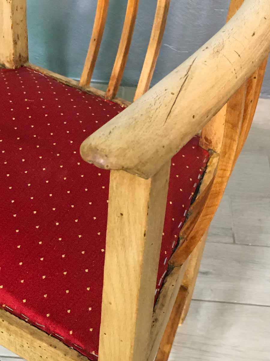 Sedia poltroncina a pozzetto seduta nuova periodo liberty - immagine 2