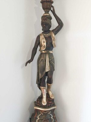 Scultura in legno Moro veneziano XX secolo