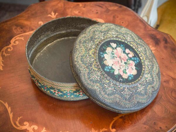 Scatola biscotti di latta olandese decorata mid century - immagine 2