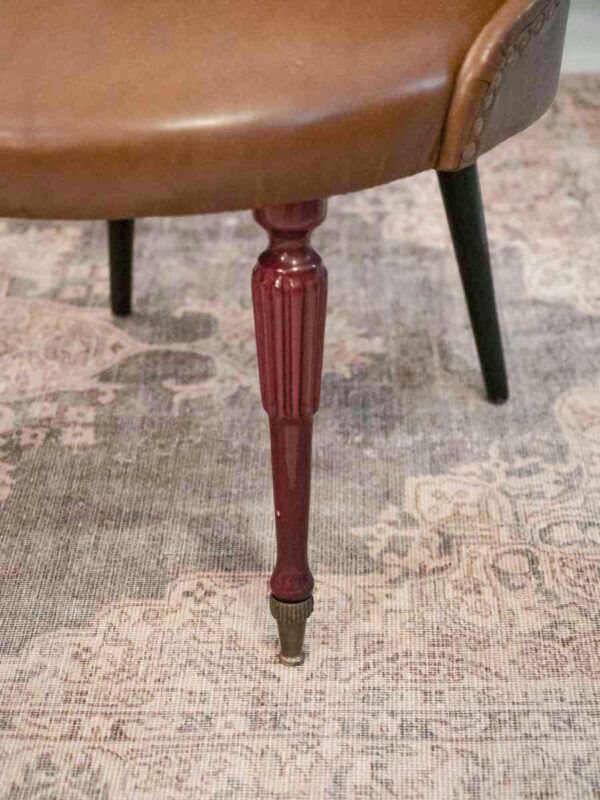 Coppia poltrone in pelle sintetica vintage mid century - immagine 3