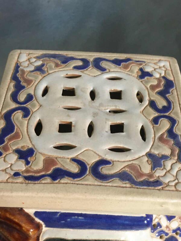 Elefante porta vasi in ceramica indiano del XX secolo - immagine 4